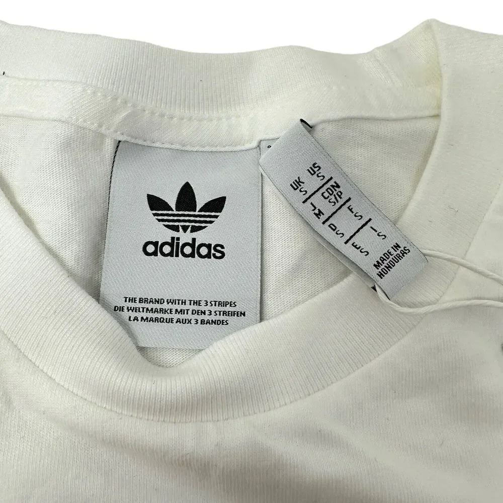 Lot Of 2 Adidas Trefoil Logo Classic Cotton T-Shirt‎ White/Black CW070 CW0710